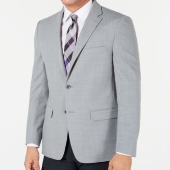 Tommy Hilfiger Mens Modern-Fit THFlex Stretc Grey